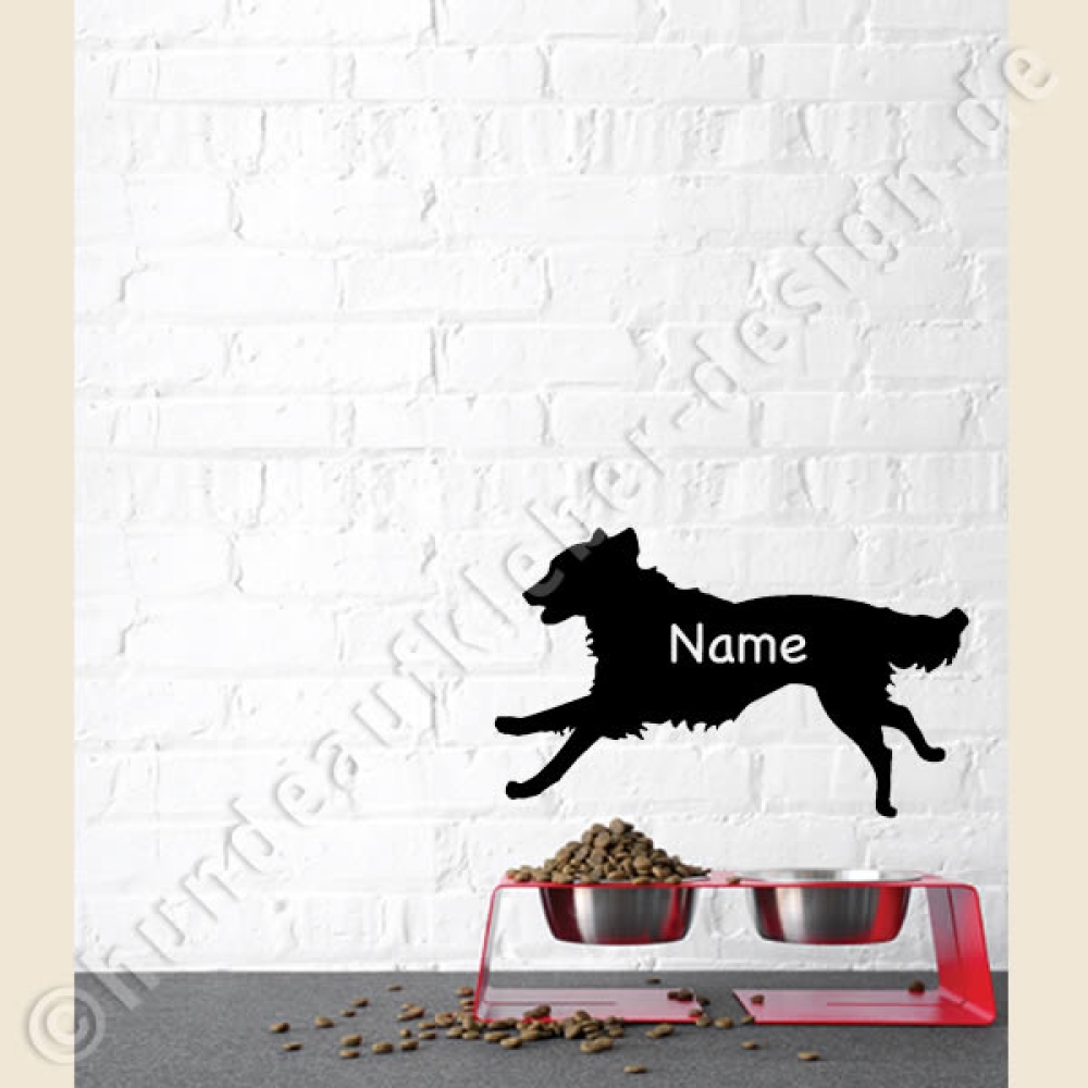 Flat Coated Retriever Hundeaufkleber mit wunschnamen