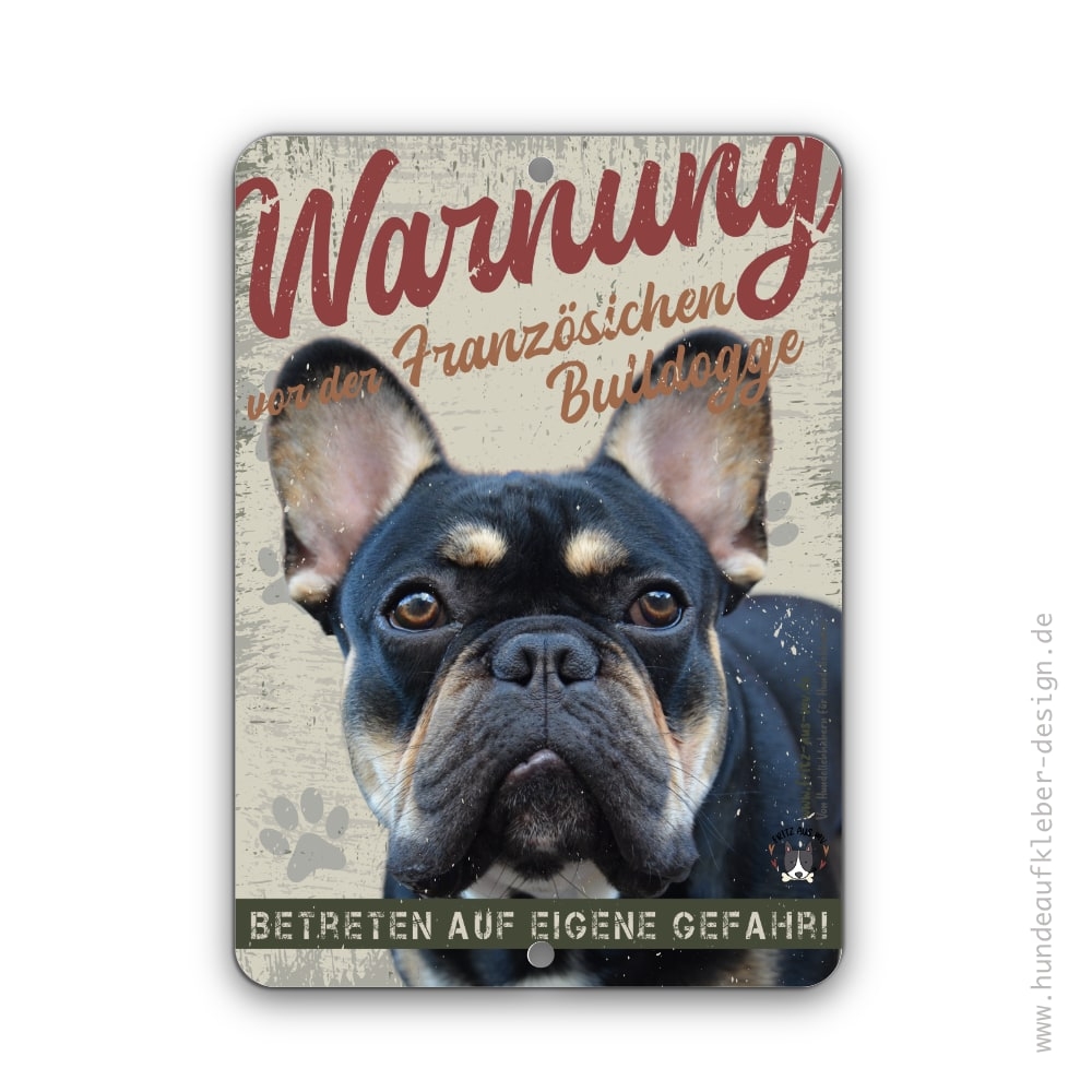 Französische Bulldogge Schild A5