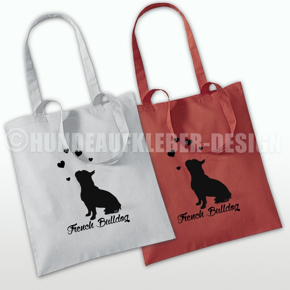 Hunde Geschenke Frenchie Stoffbeutel bedruckt