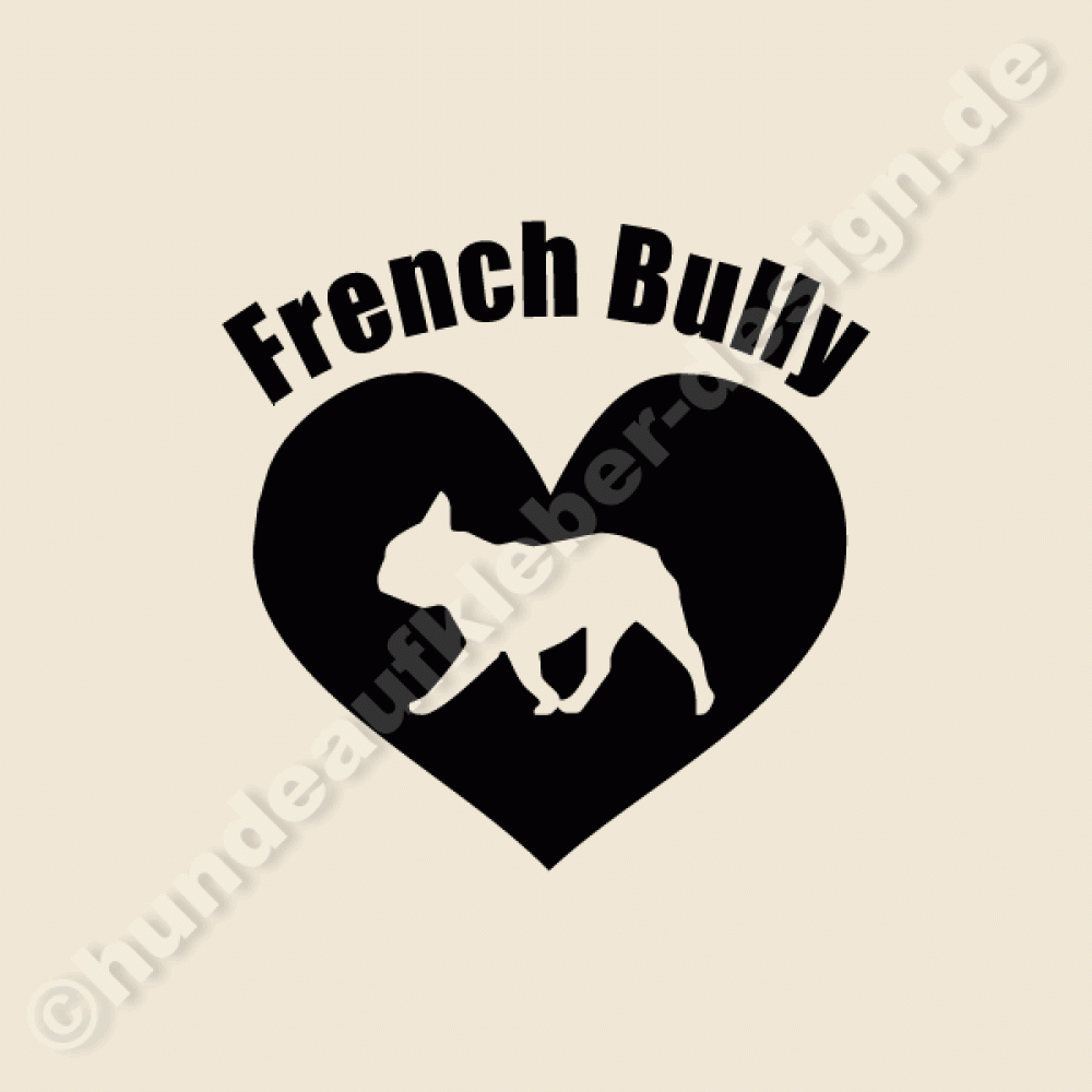 I love French Bully Aufkleber Shop