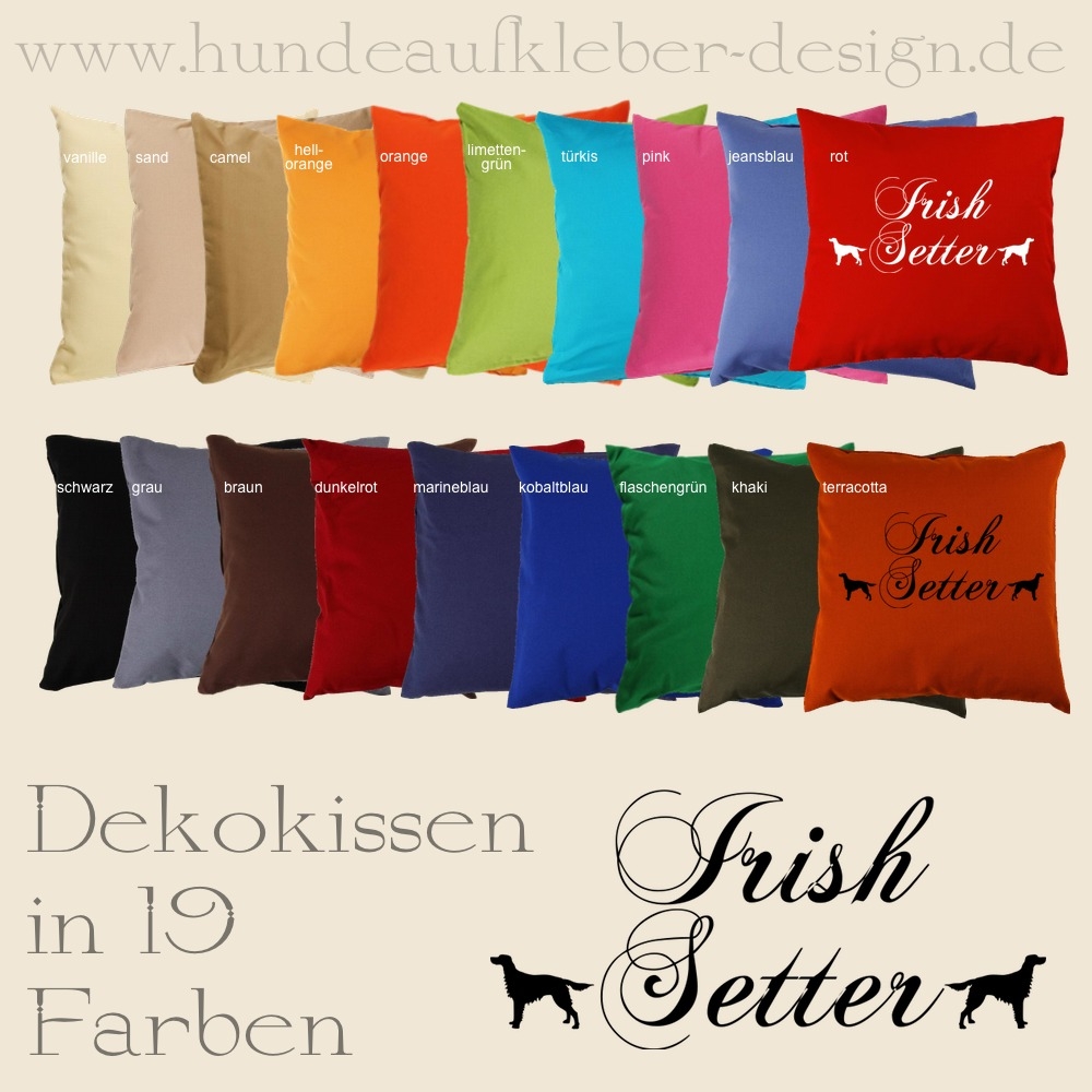 Kissen Hundedruck Irish Setter