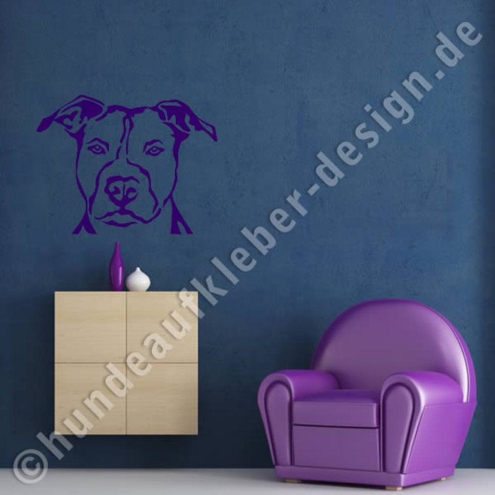 American Pit Bull Terrier Hunde Wandtattoo