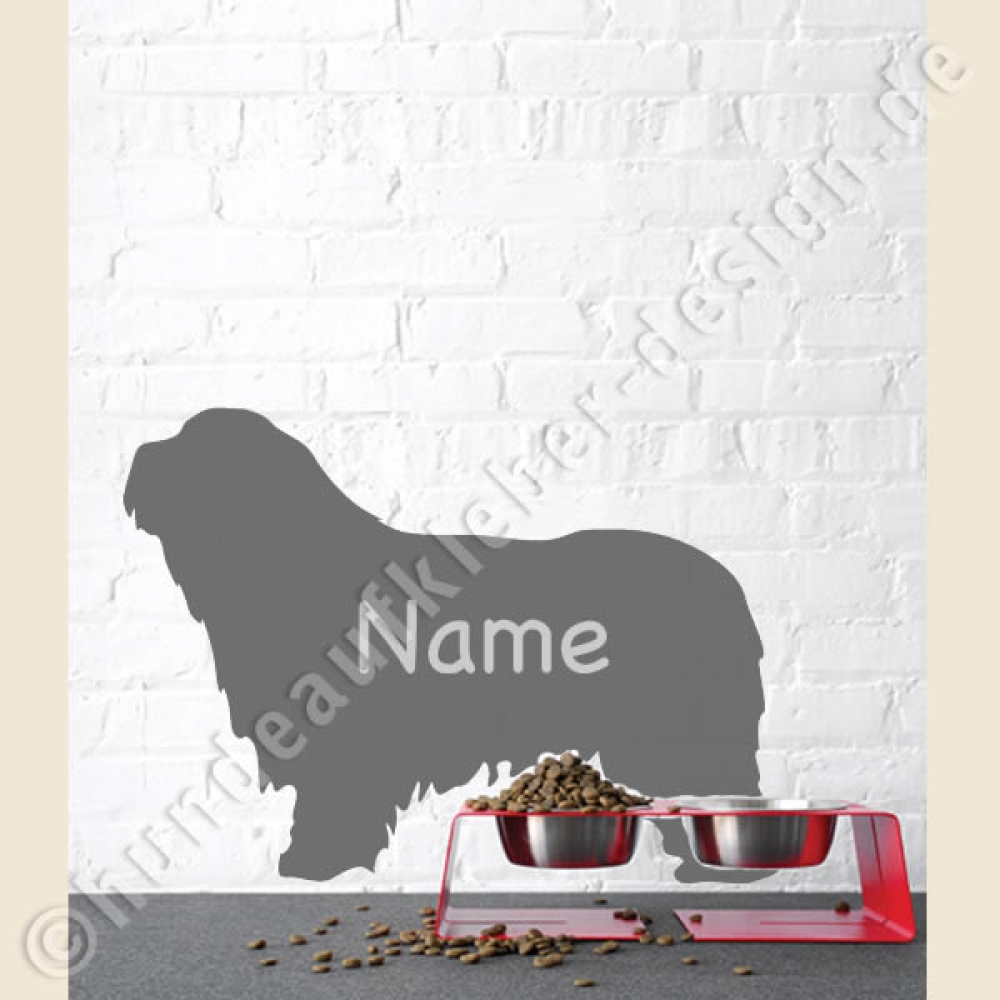 Wandtattoo Bearded Collie