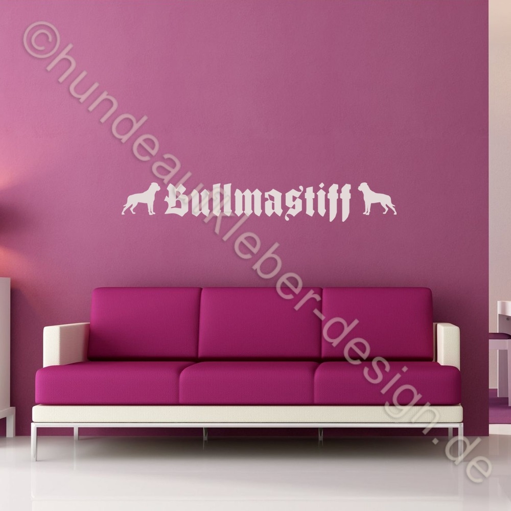 Bullmastiff Schriftzug Wandtattoo