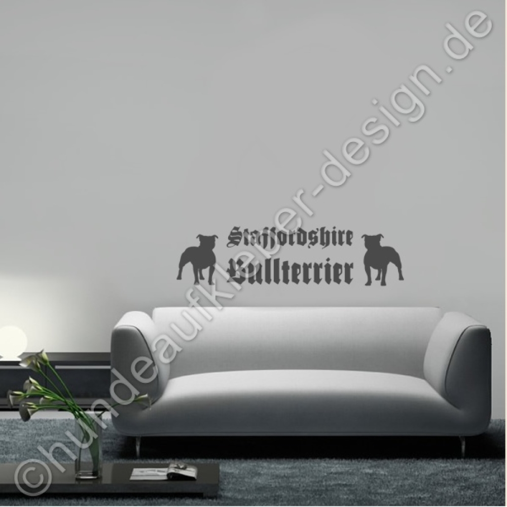 Staffbull Aufkleber Wandtattoo Hunderassen