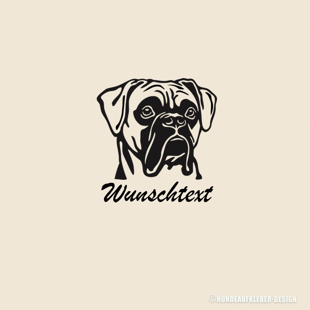Boxer Hundeaufkleber wetterfest