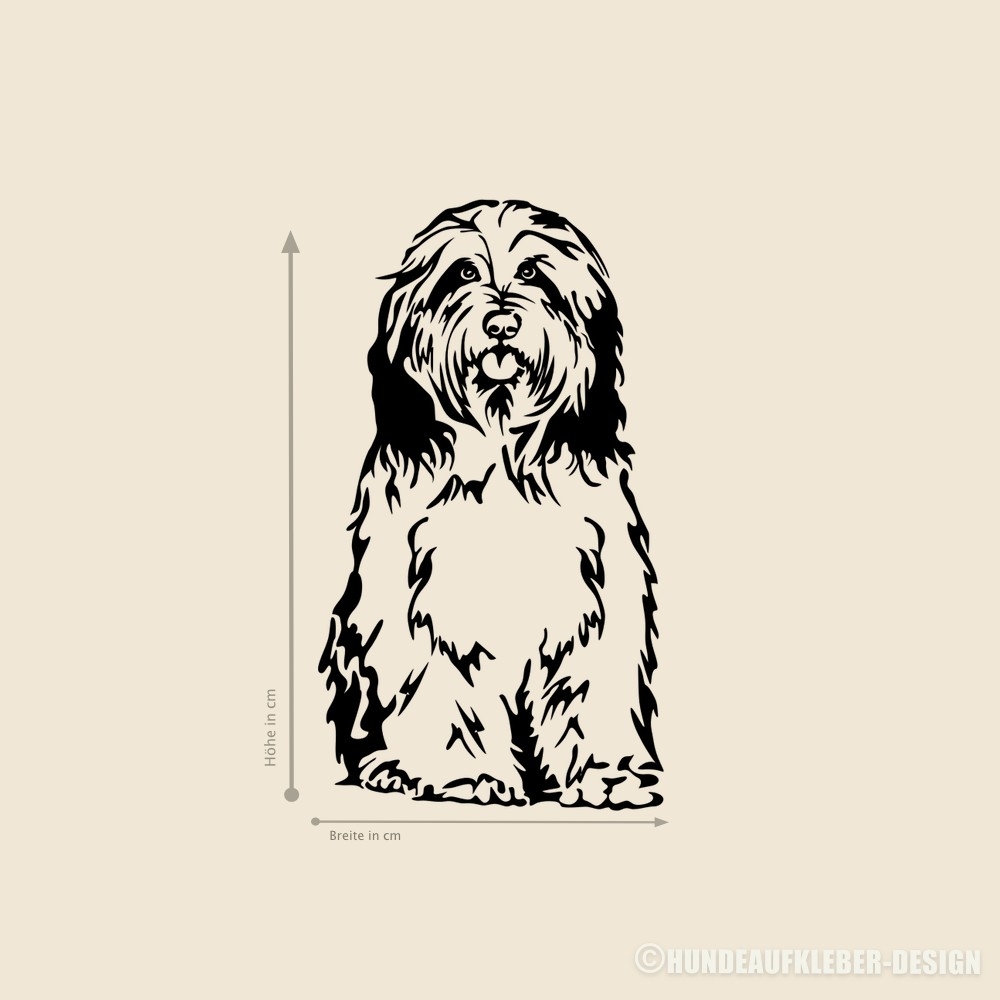 Hundeaufkleber Bearded Collie