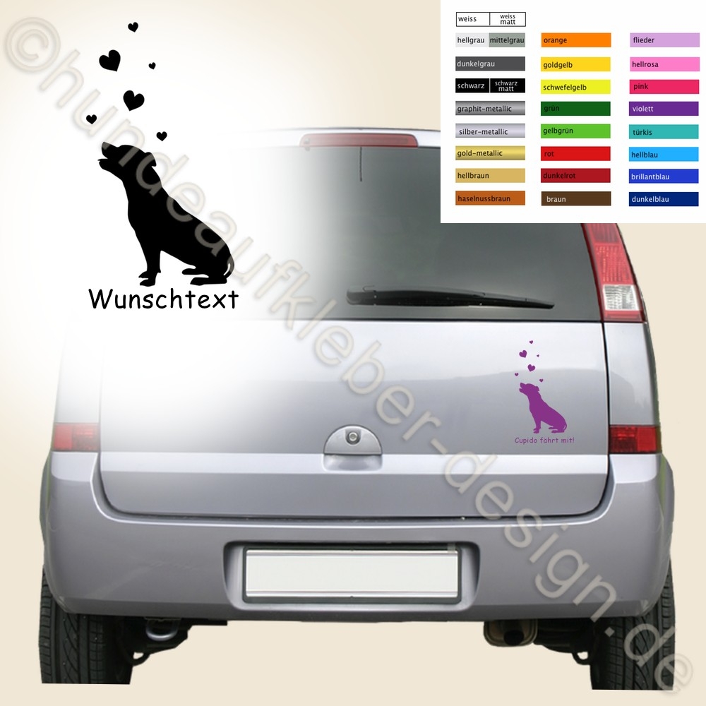 Hundeaufkleber fürs Auto Stafford Terrier