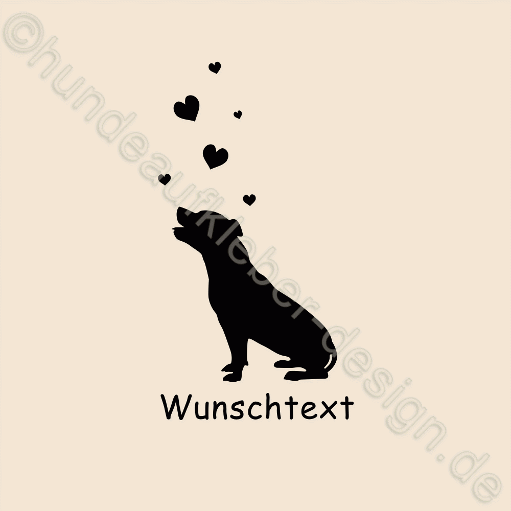 Stafford Terrier Hundeaufkleber mit Wunschtext