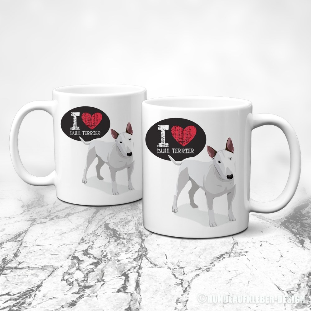 I love Bullterrier Tasse aus Keramik