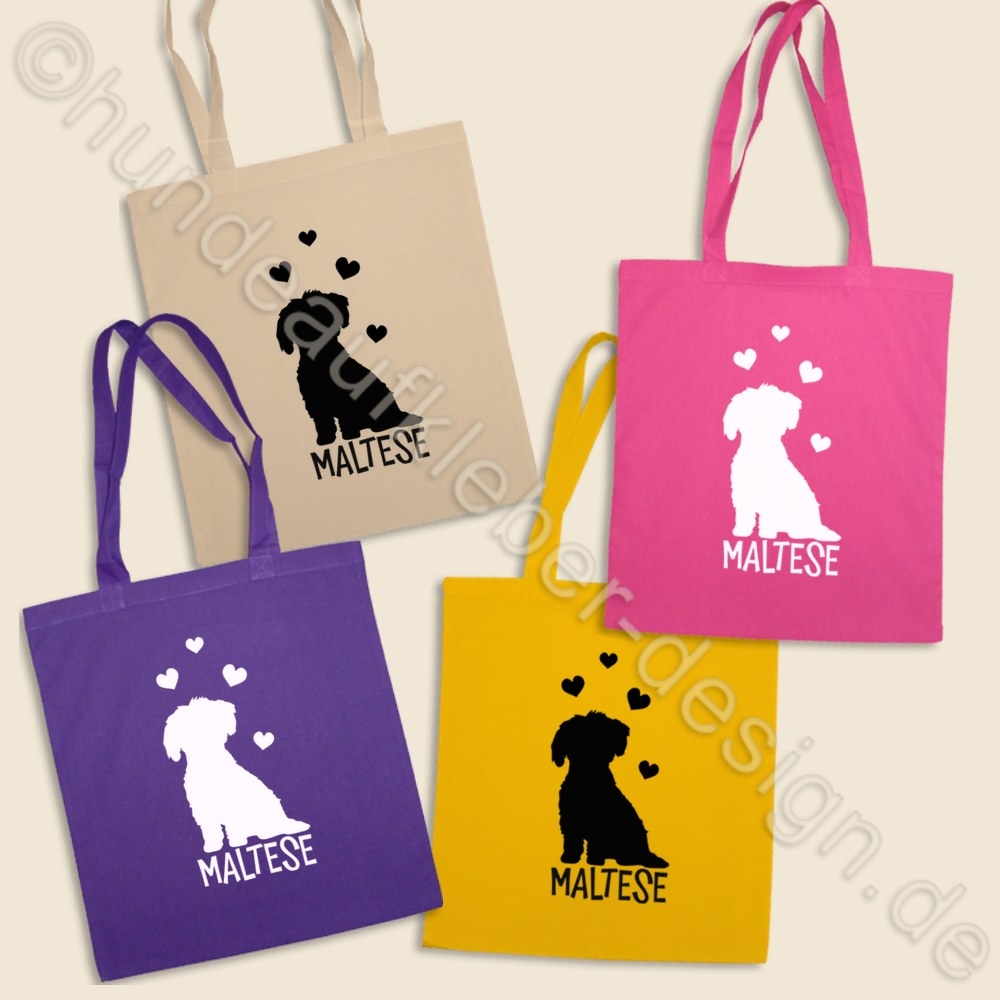 Tasche mit Malteser Hundedruck