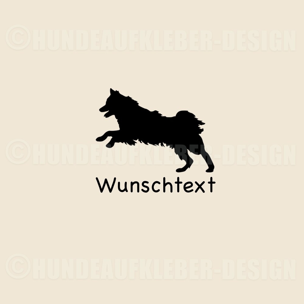 Icelandic Sheepdog Hundeaufkleber mit Wunschtext