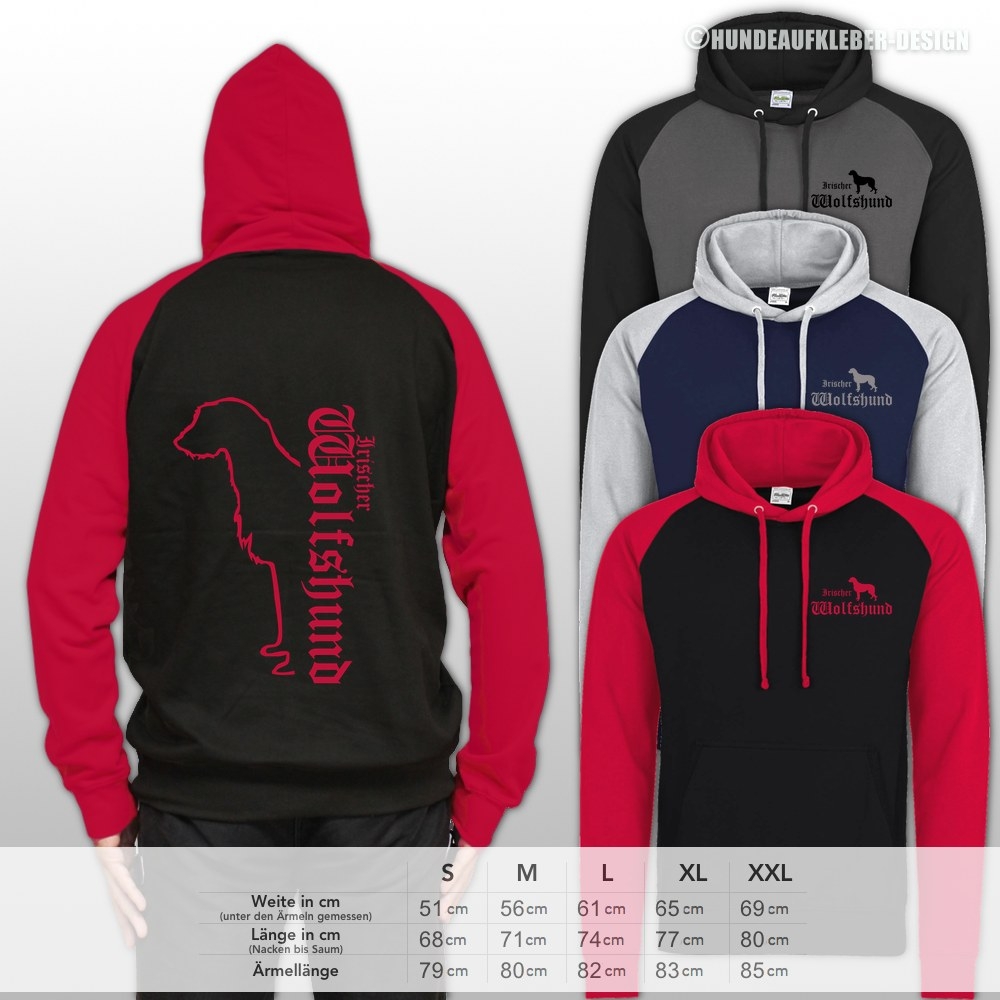 Irischer Wolfshund Pullover mit Kapuze