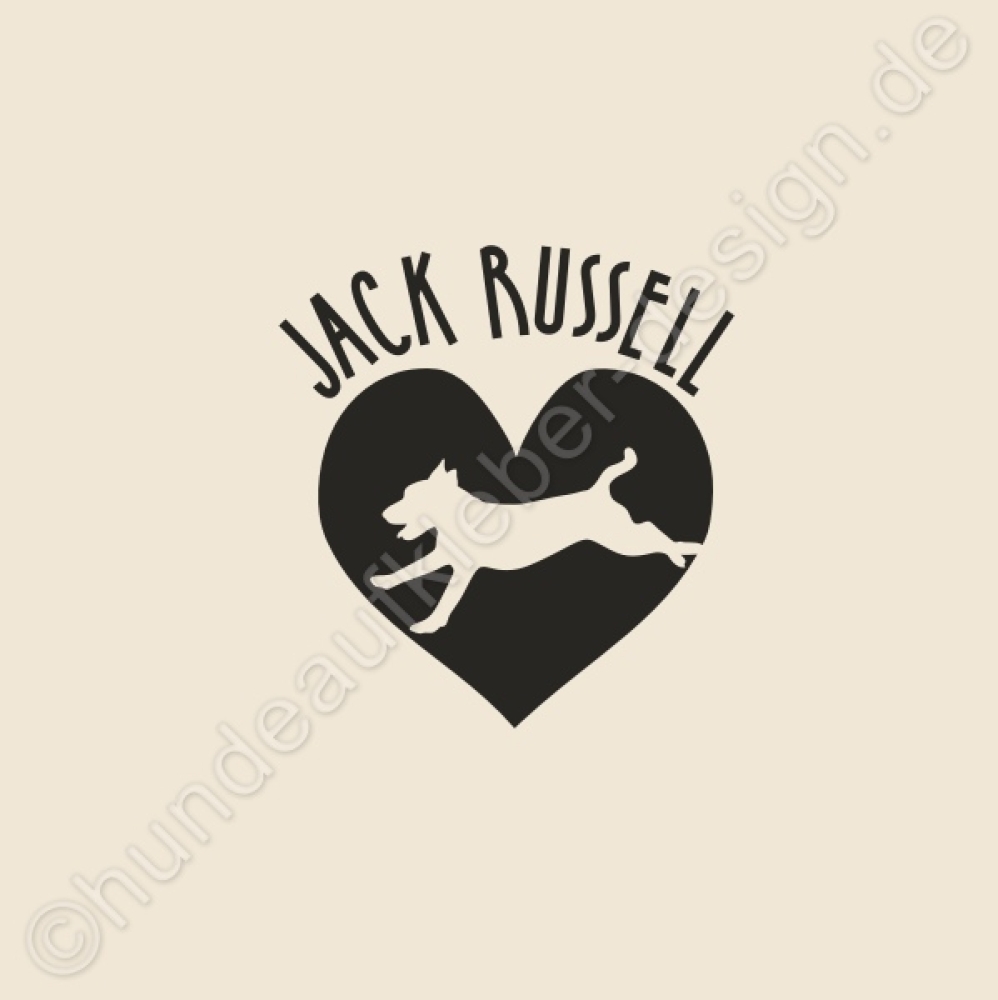 I love Jack Russell Hundeaufkleber