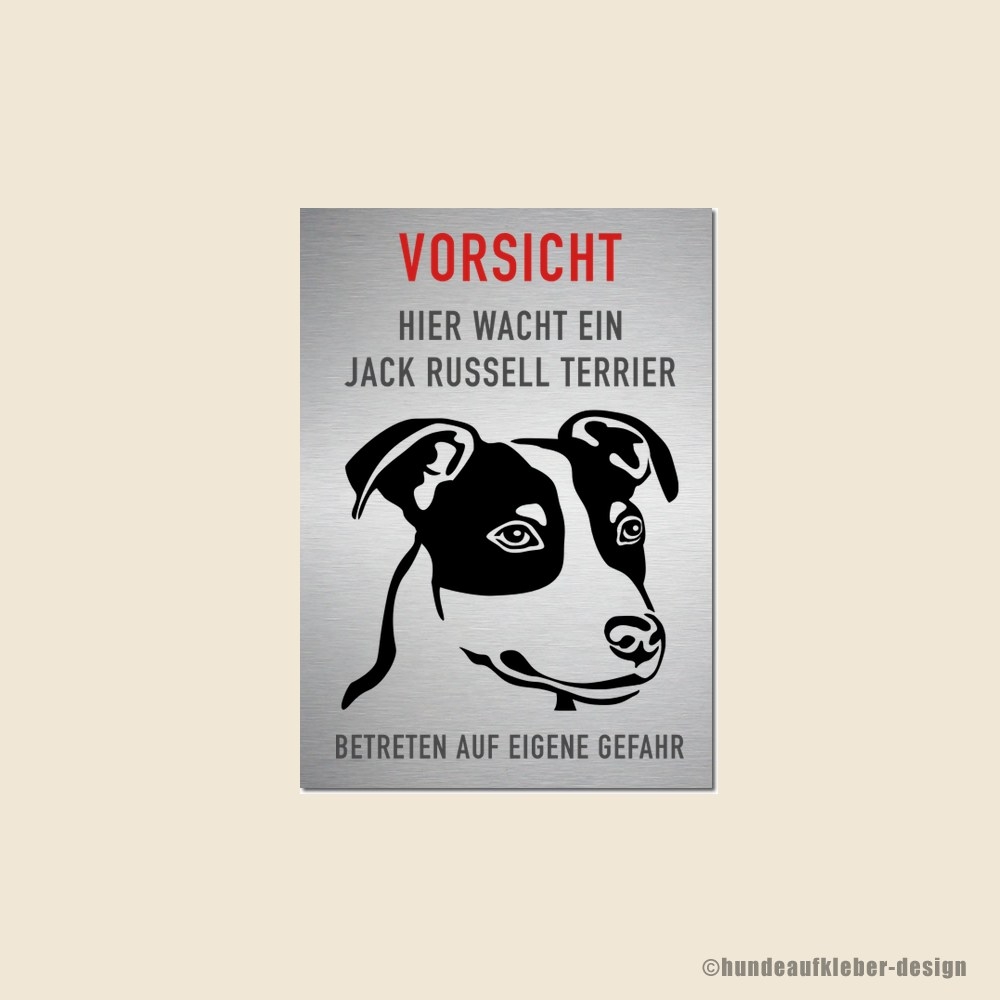 Jack Russell Hunde Warnschild