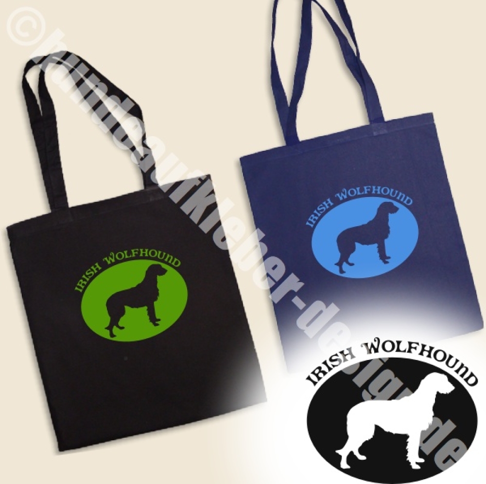 Irish Wolfhound Baumwolltasche