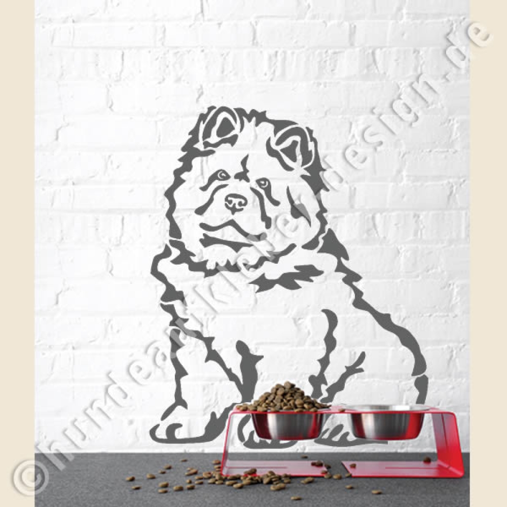 Hunde Wandtattoo Chow Chow