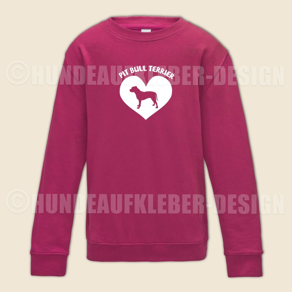Pullover pink Hundedruck Pit Bull