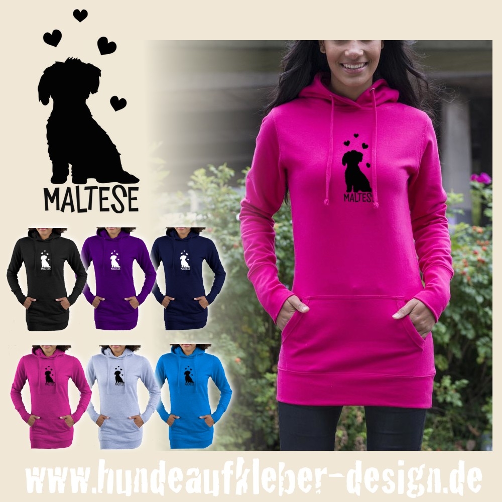Frauen Hoodies mit Malteser Hundedruck