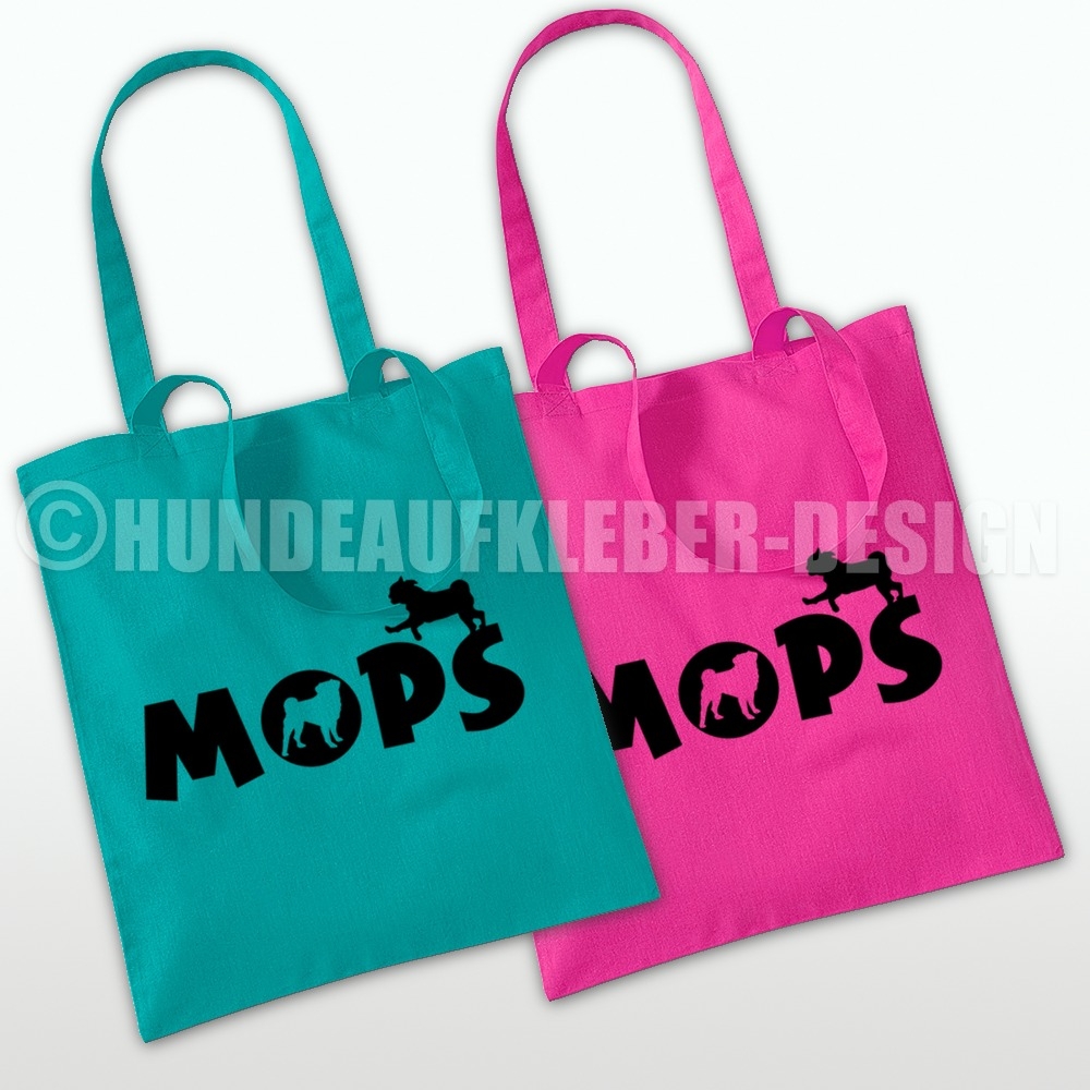 Mops Tasche mit Hundemotiv bedruckt