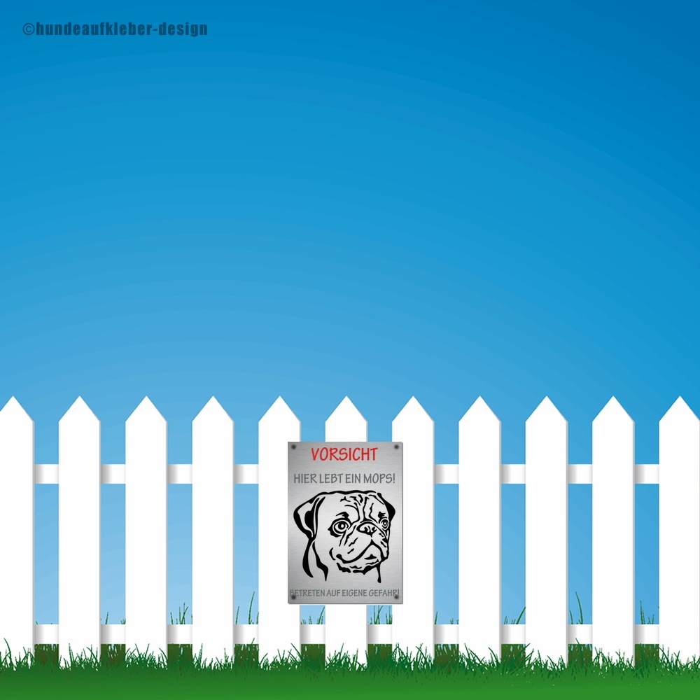 Hundeschilder Mops