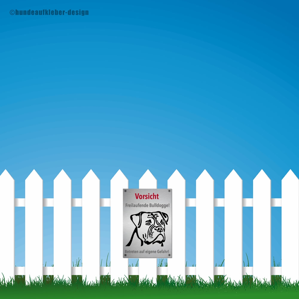 Hundeschilder Bulldoggen