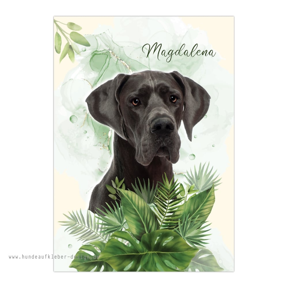 Deutsche Dogge Hundeportrait vom eigenen Hund