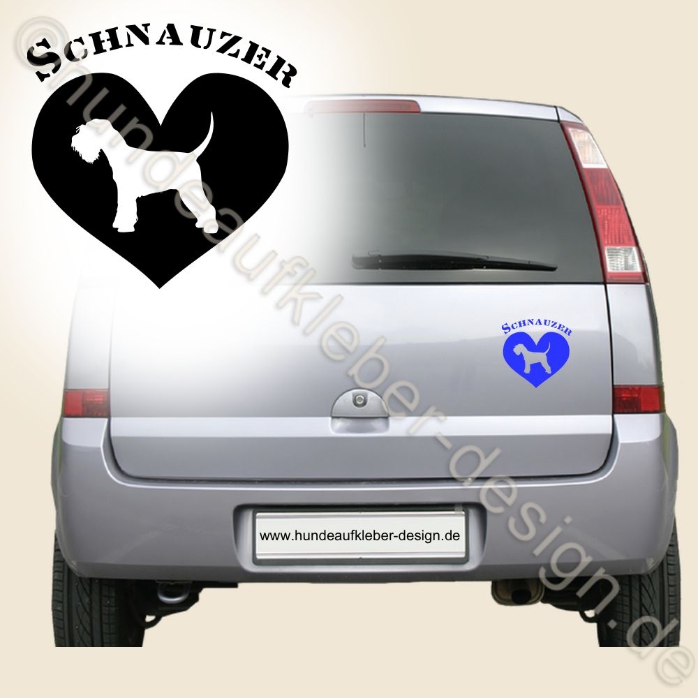 i love Schnauzer Autoaufkleber