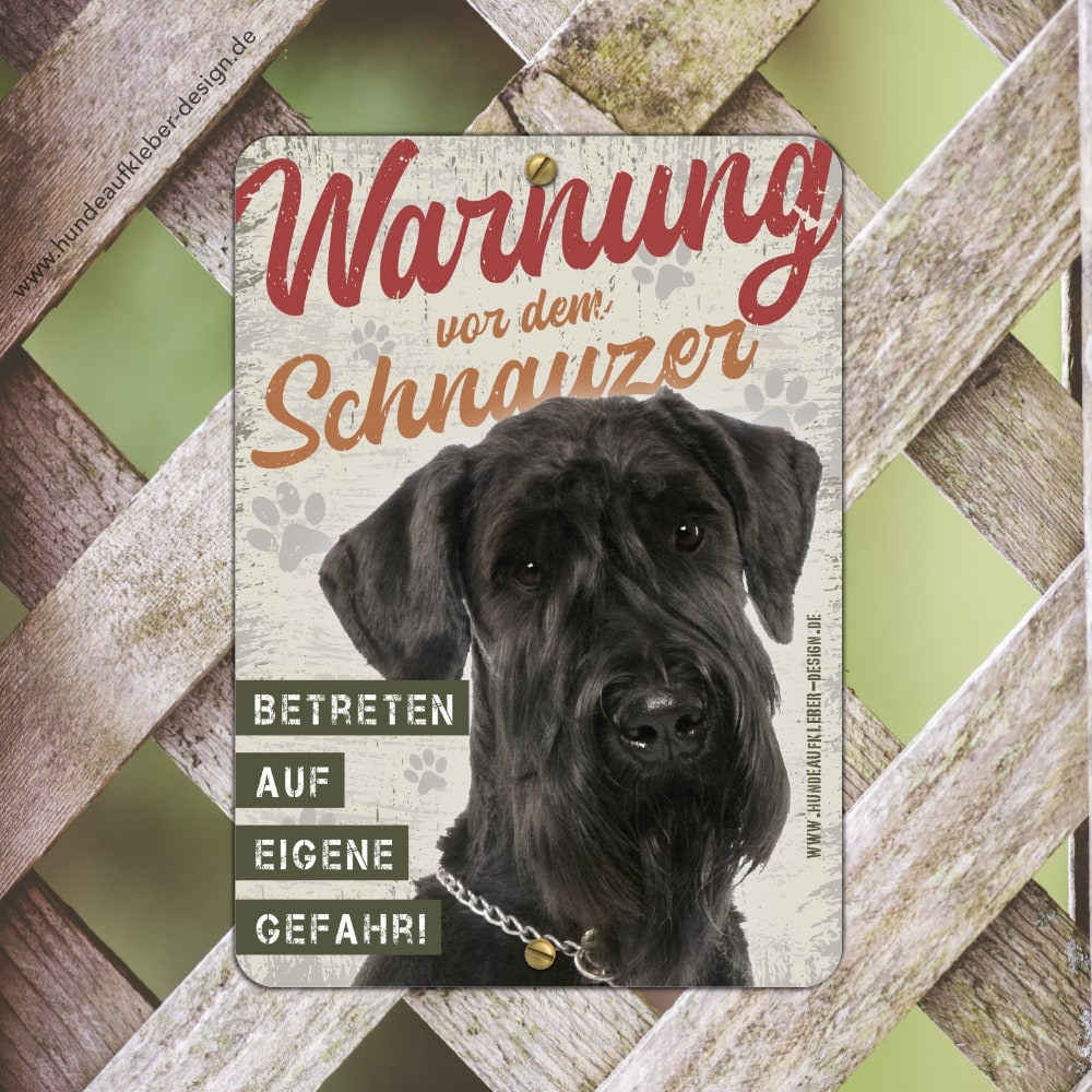 Schnauzer Warnschild DIN A5