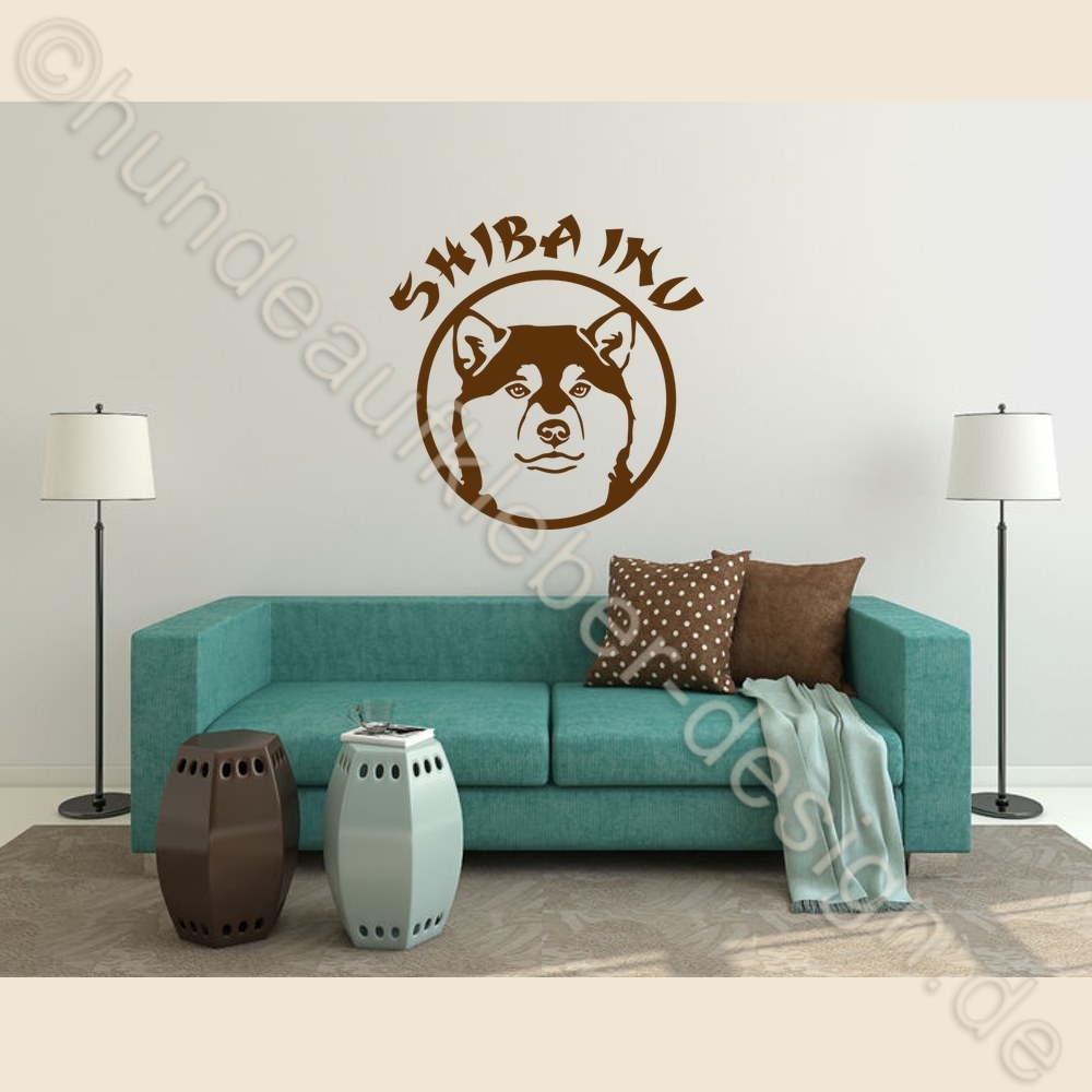 Hundeaufkleber Shiba Inu Wandtattoo