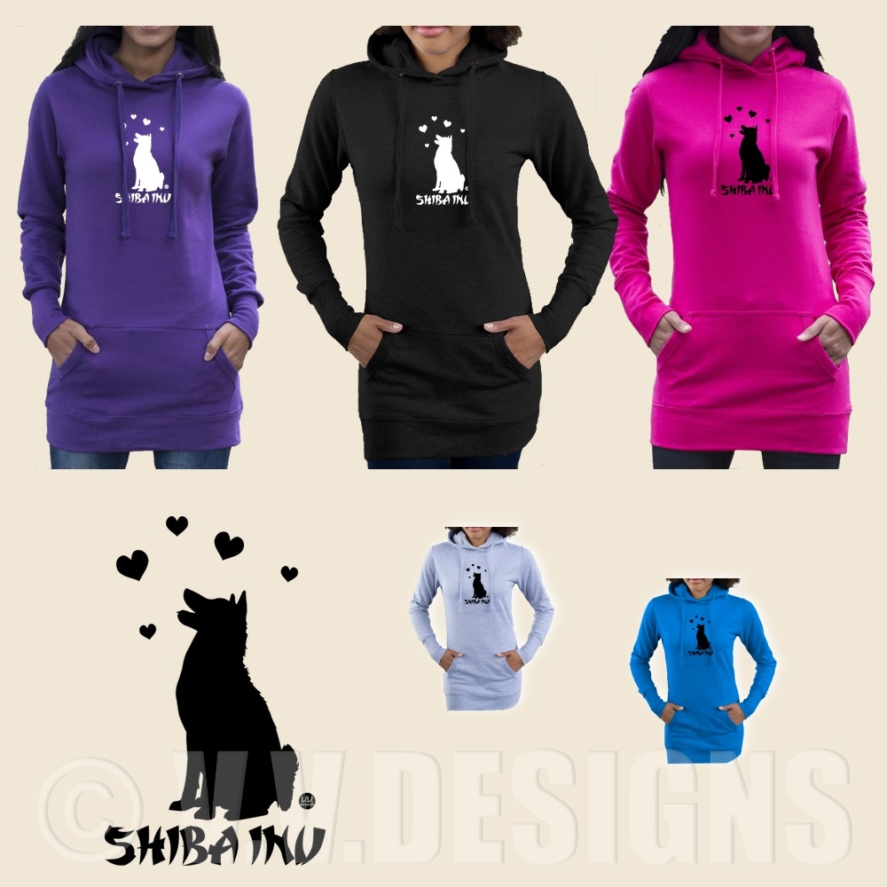 Kapuzen Pullover Hundemotiv Shiba Inu