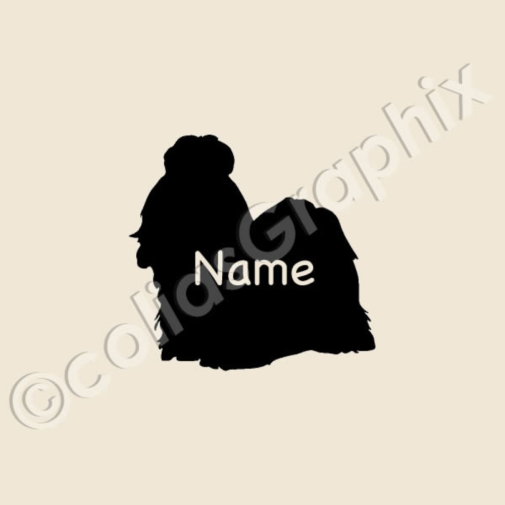 Shih Tzu Hundeaufkleber mit wunschnamen