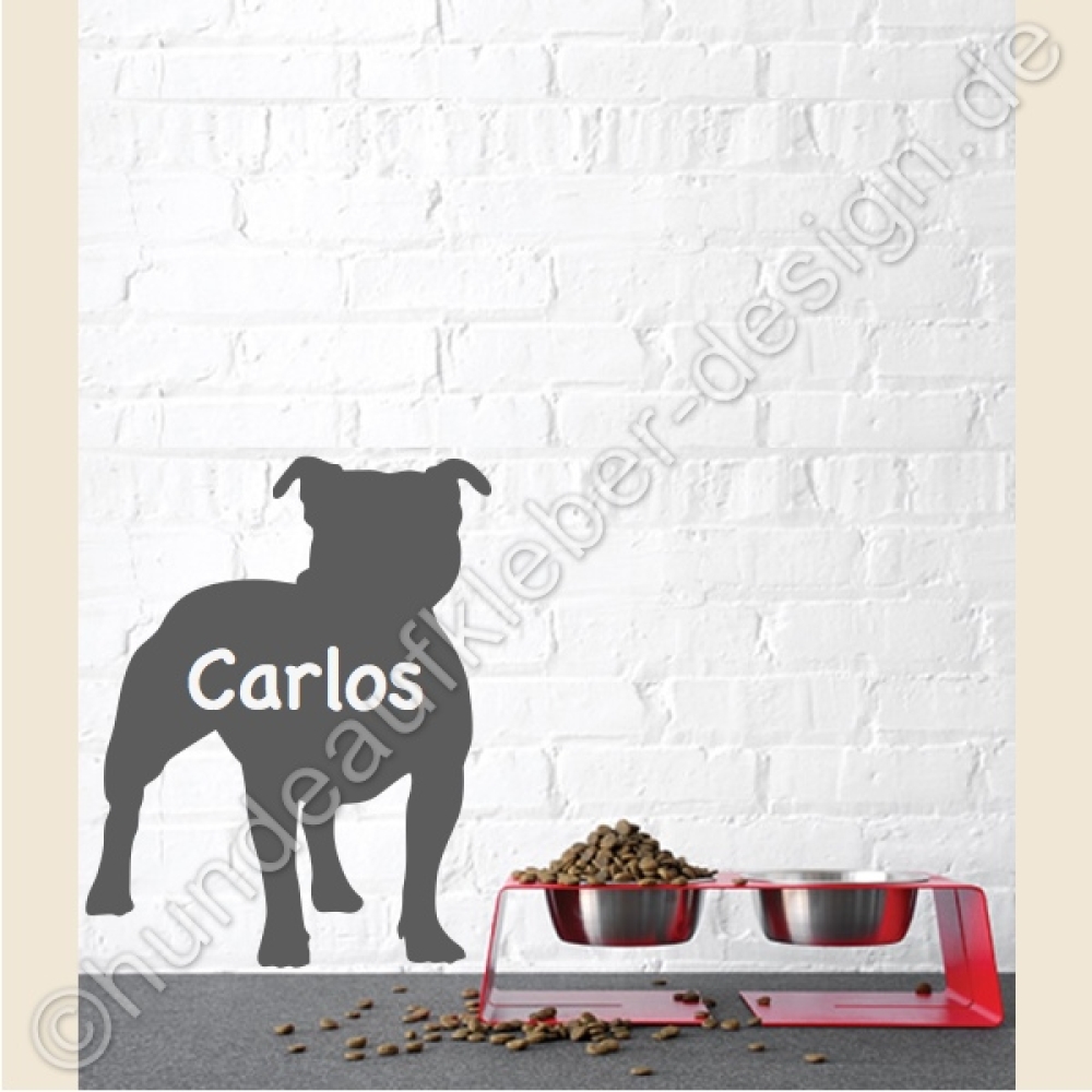 Staffordshire Bullterrier Wandtattoos Hunde 