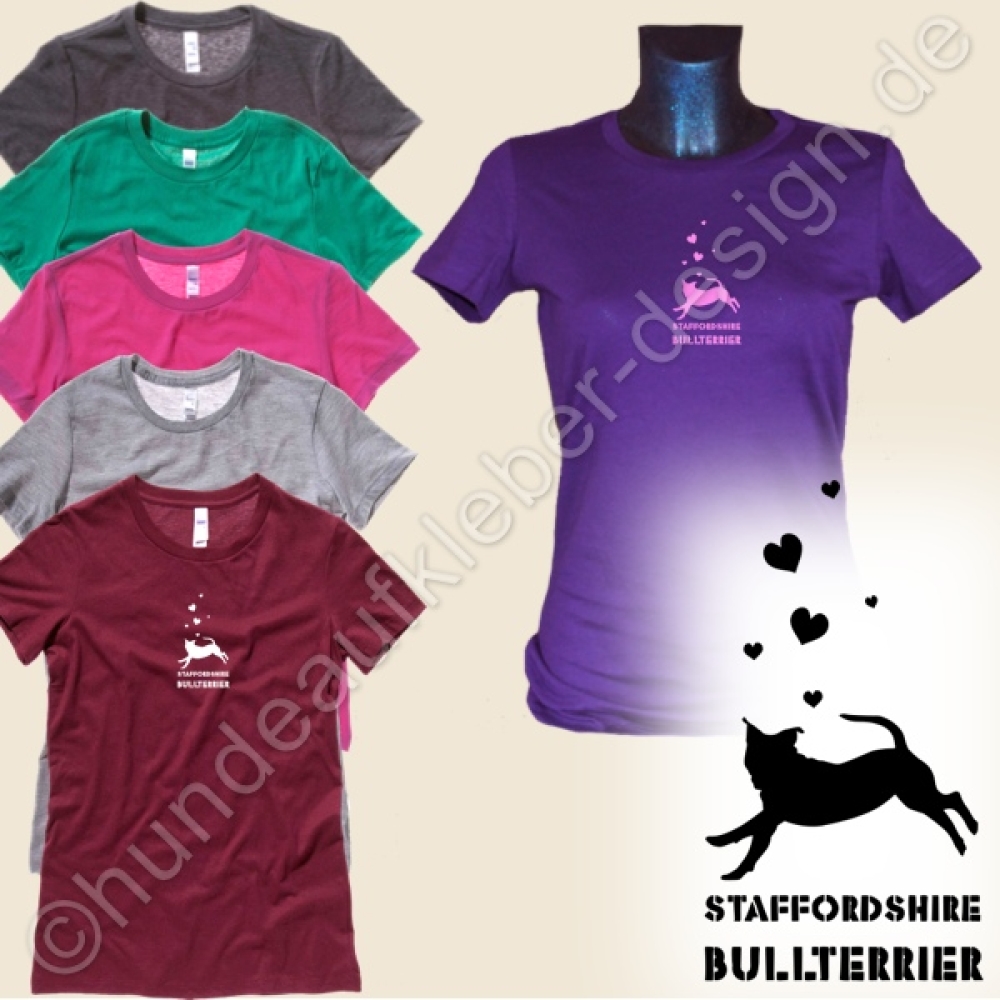 Staffordshire Bullterrier Girls T-Shirts Hundebesitzer
