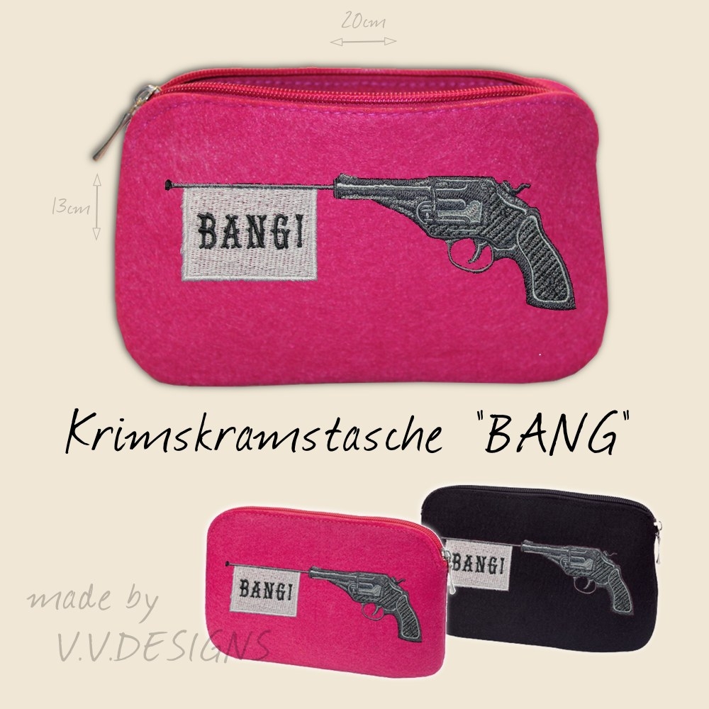 Steampunk Tasche bestickt