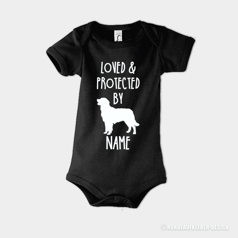 Baby Strampler Berner Sennenhund schwarz