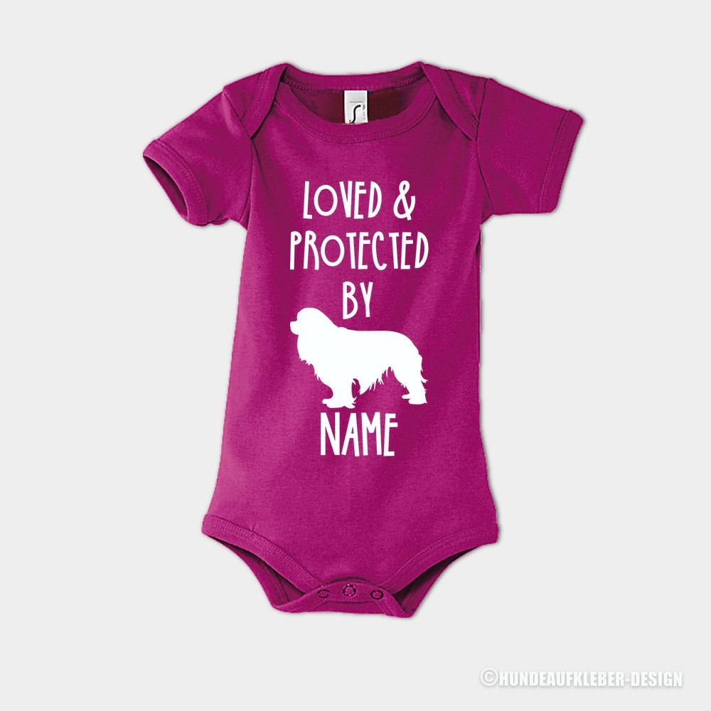 Baby Strampler Cavalier King Charles Spaniel pink