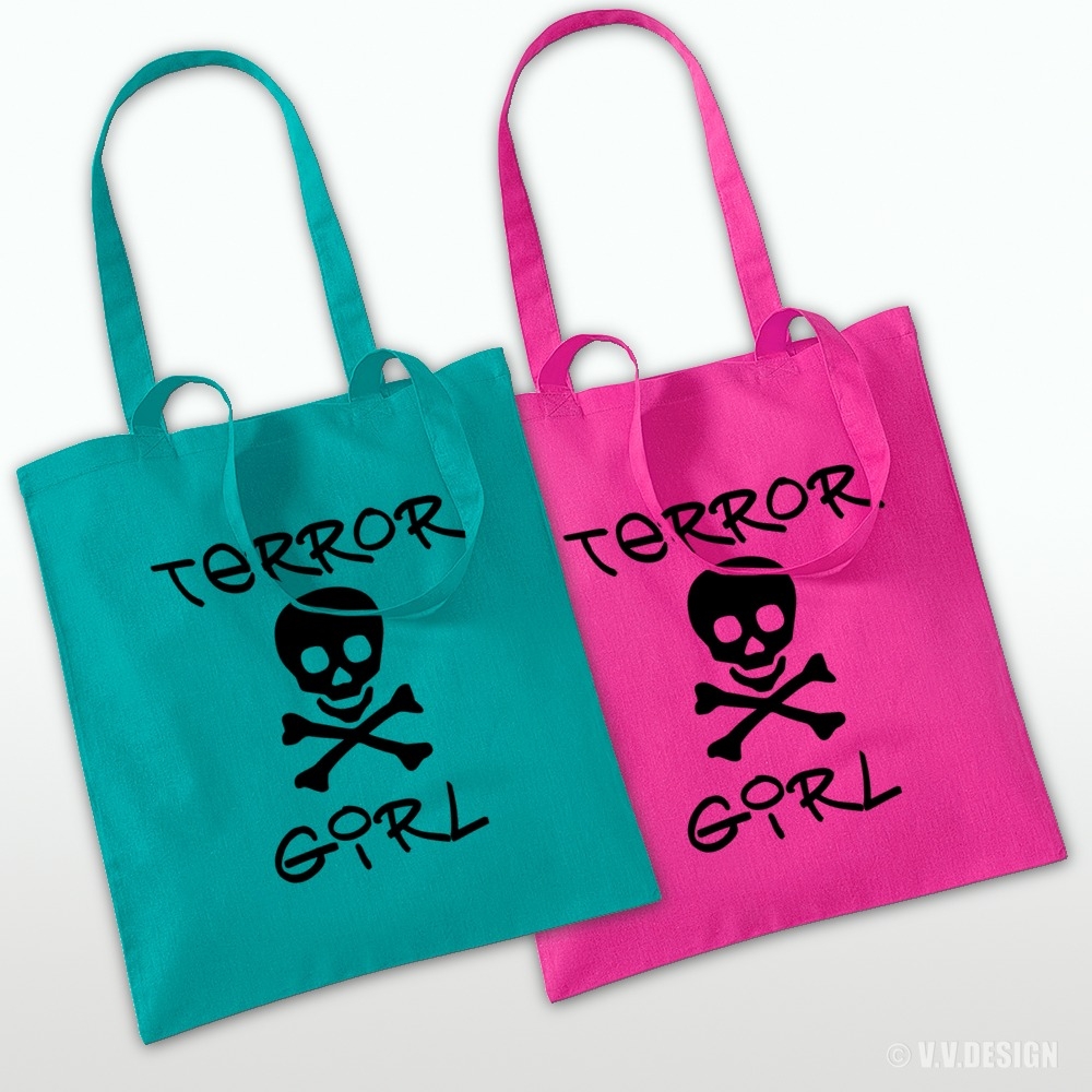 Terror Girl Totenkopf Umweltbeutel