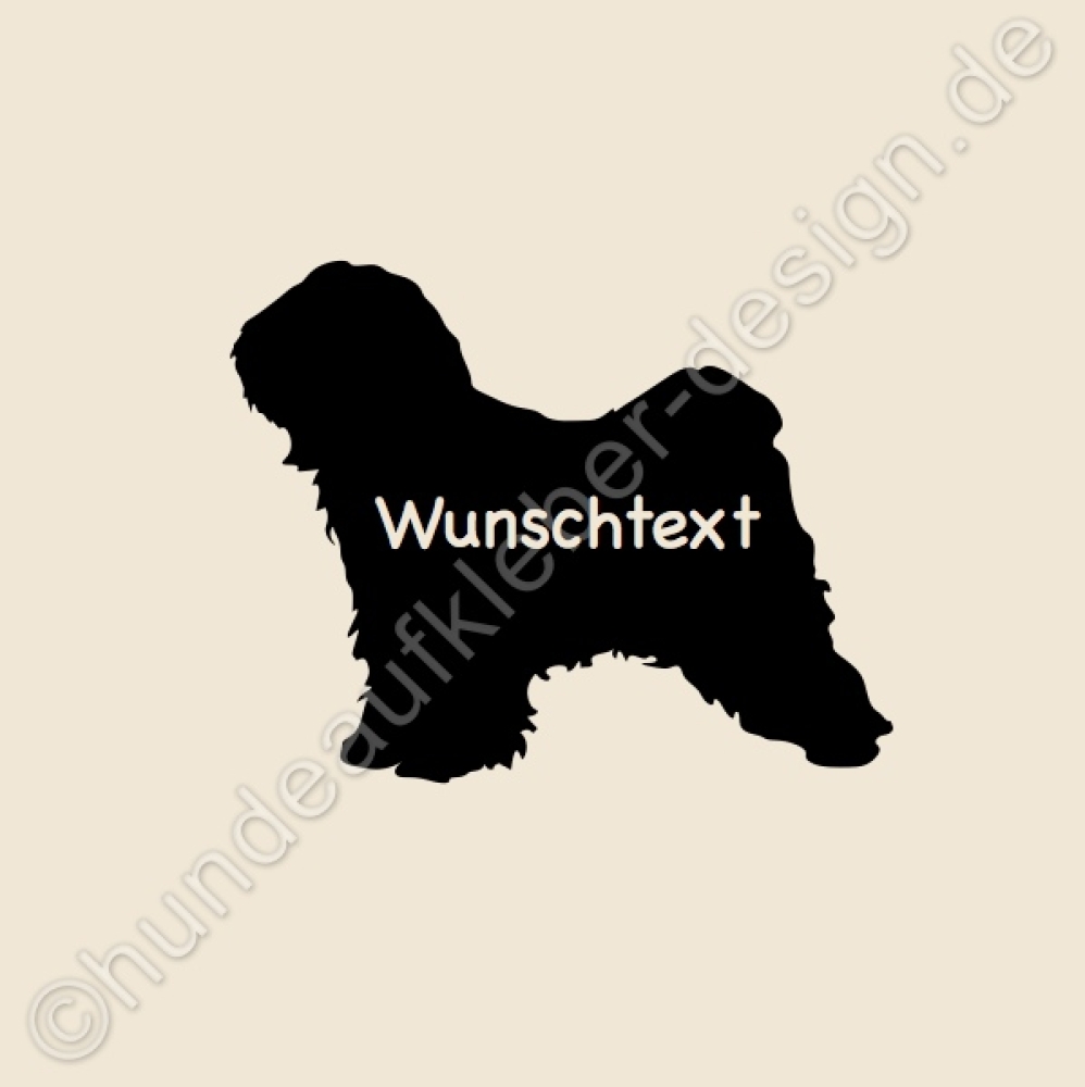 Tibet Terrier Aufkleber mit Hundename