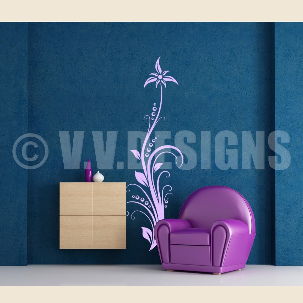 Blume mit Kreisen Wandtattoo