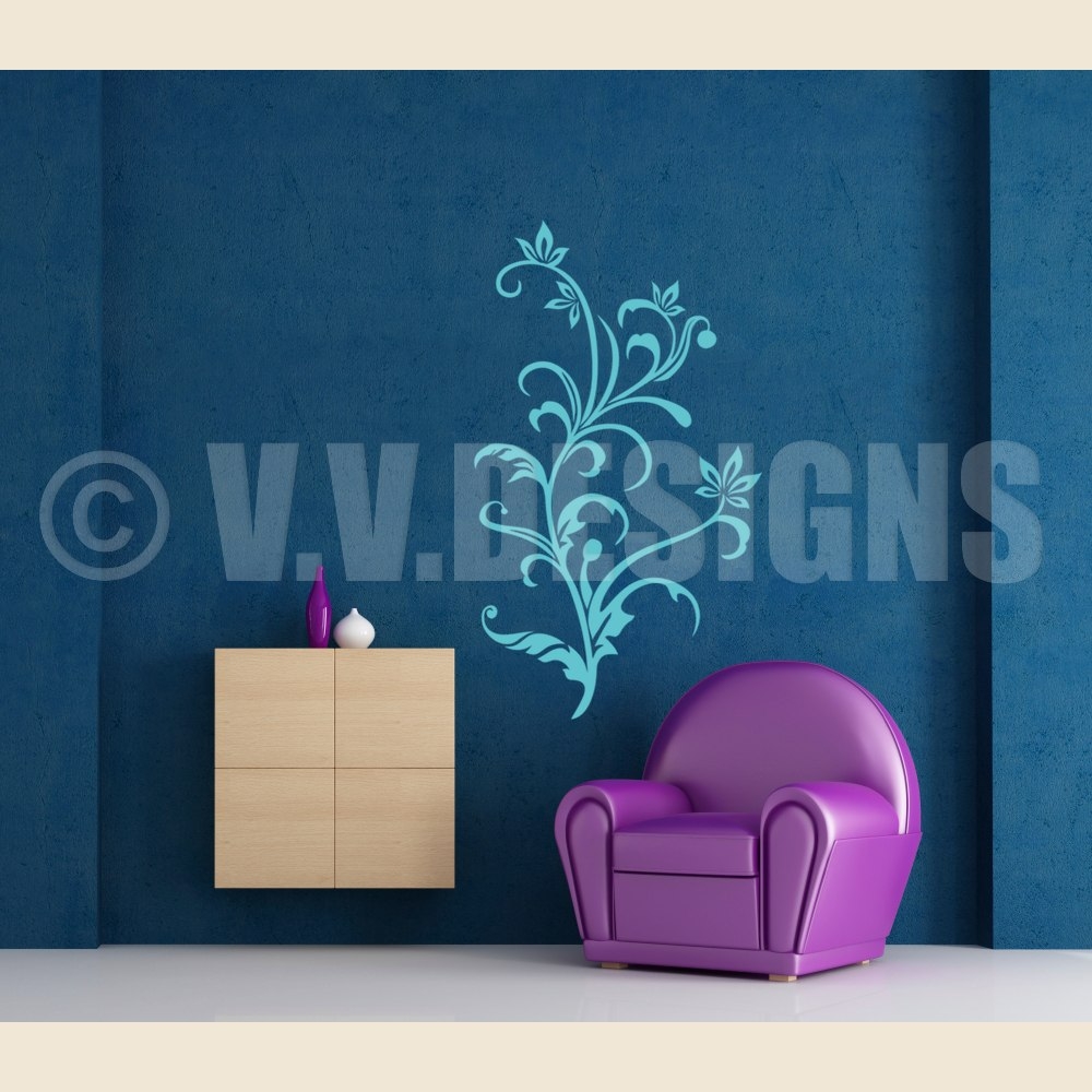 Blumen Wandtattoo Ranke