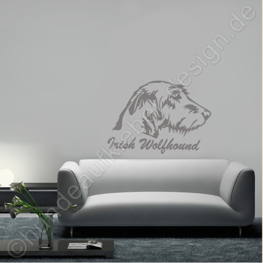 Hunde Wandtattoo Aufkleber Irischer Wolfshund