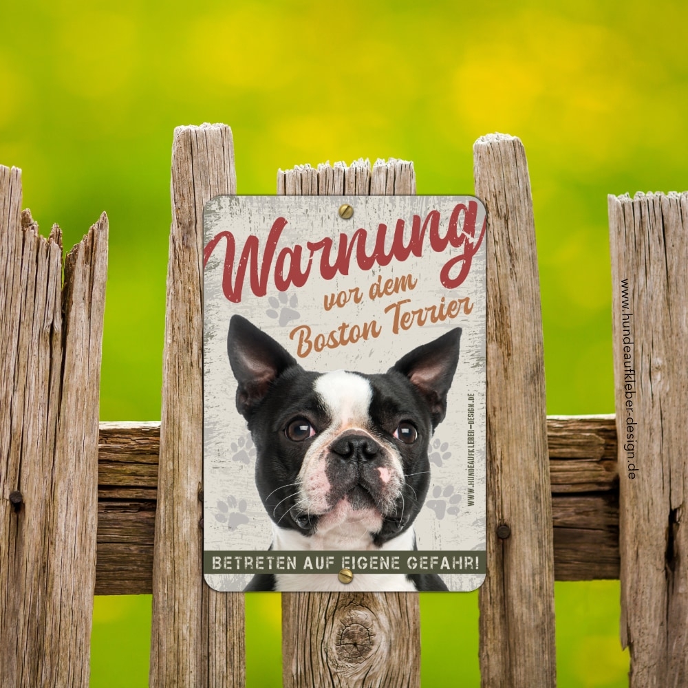 Boston Terrier Hundeschild DIN A5