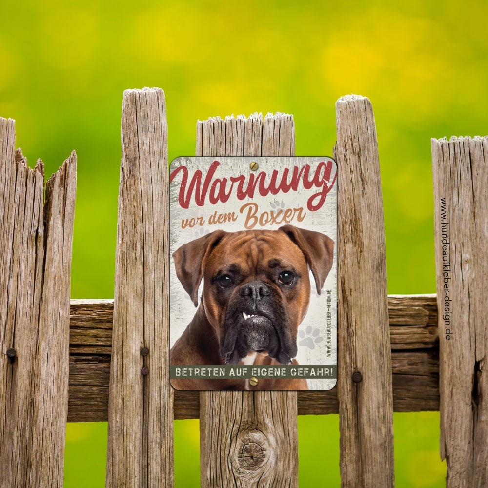 Boxer Hundeschild DIN A5