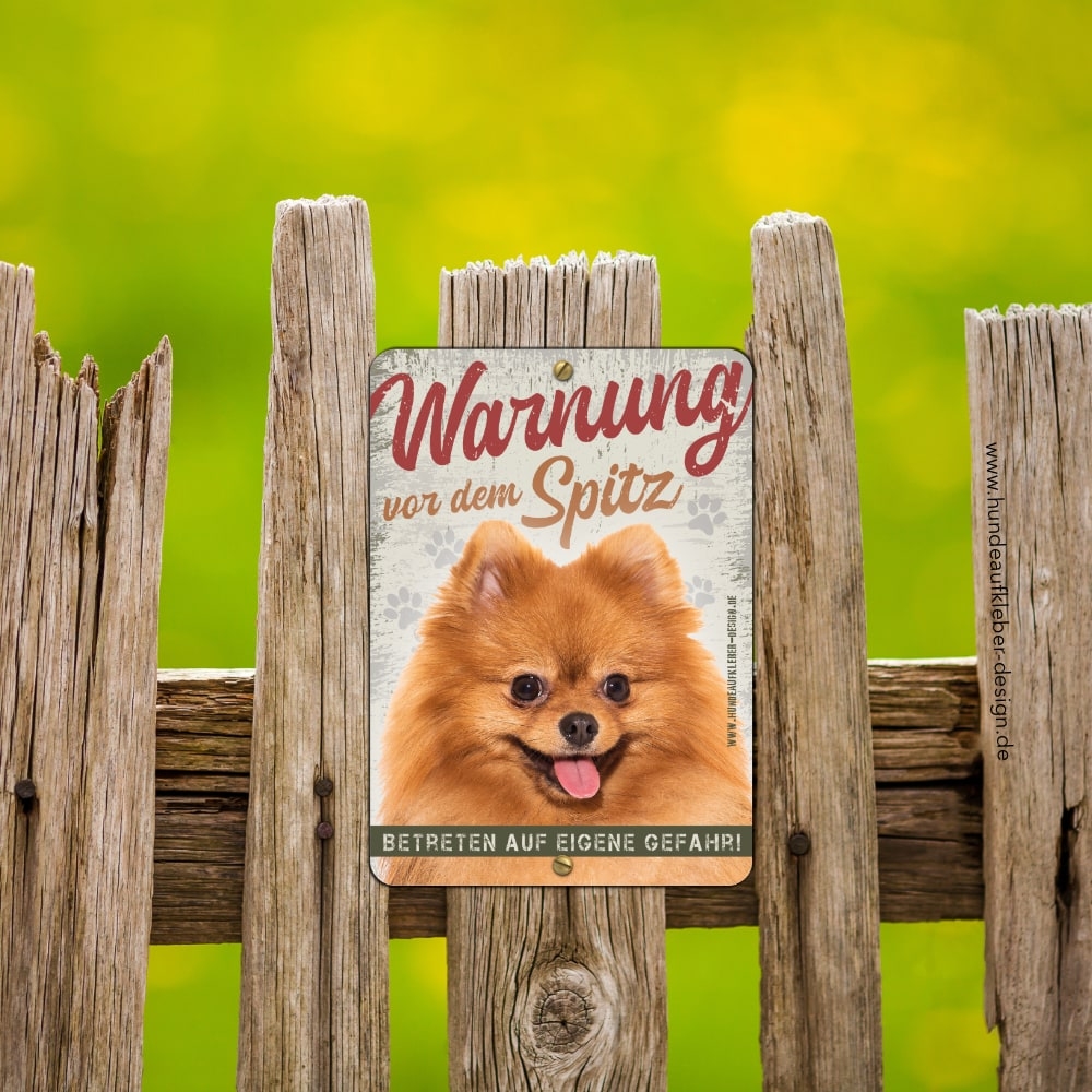 Spitz Hundeschild DIN A5