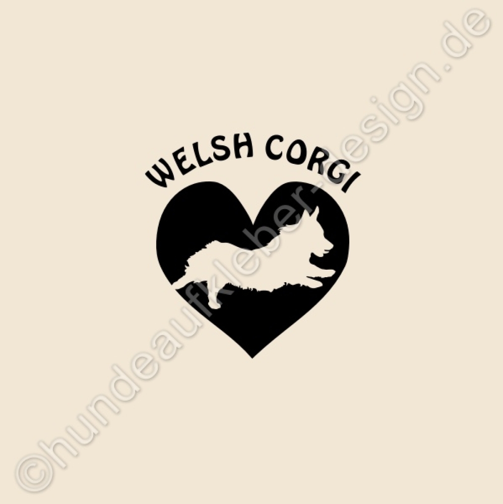 Hundeaufkleber Welsh Corgi