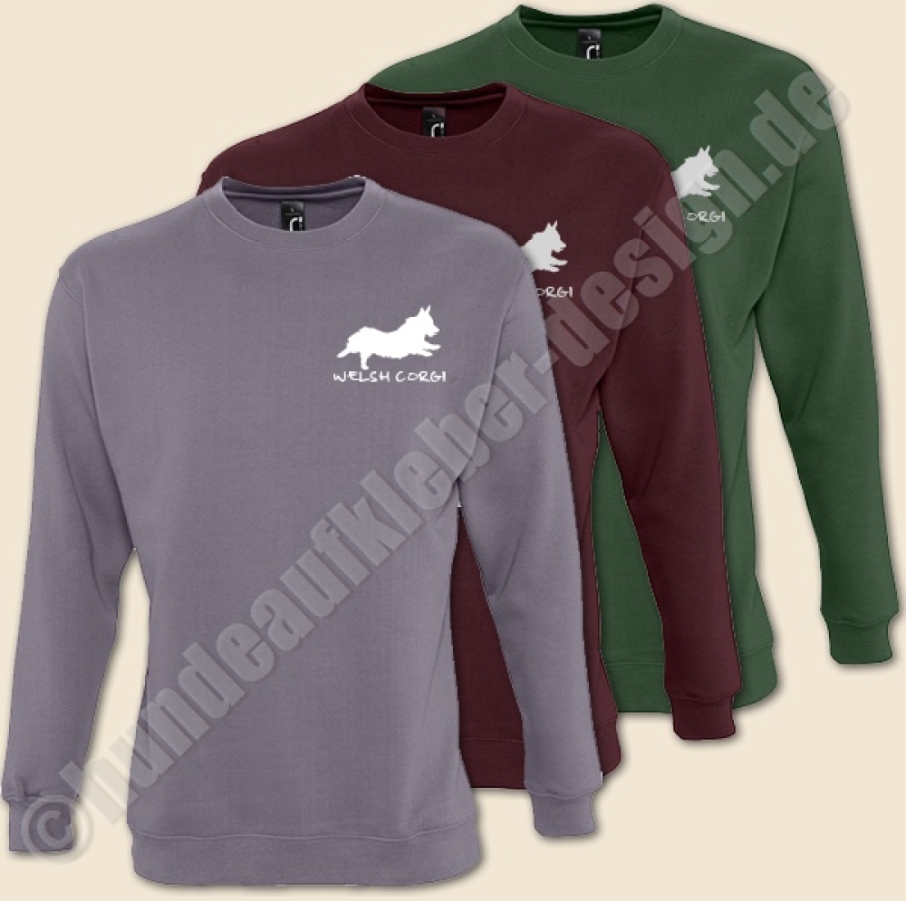 Welsh Corgi Sweatshirts mit grossen AUFDRUCK