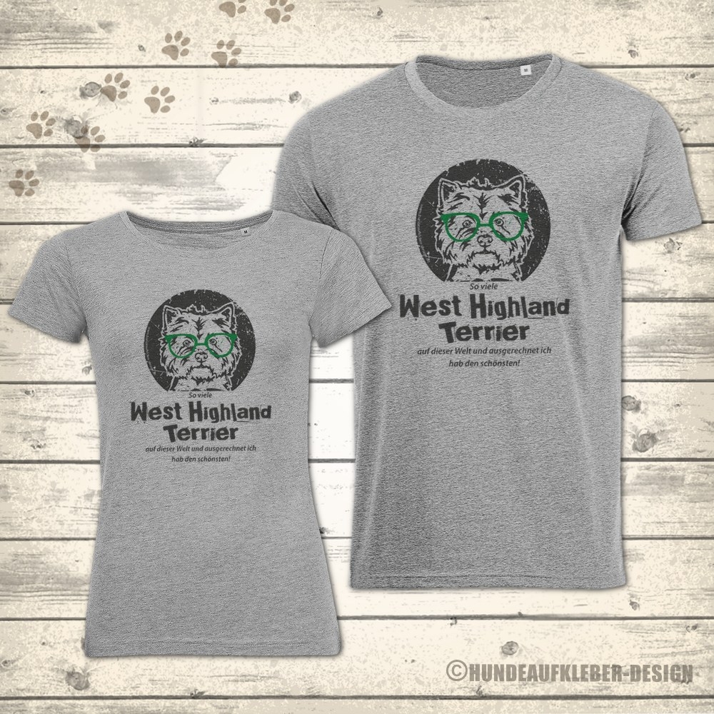 West Highland Terrier T-Shirt für Mann & Frau