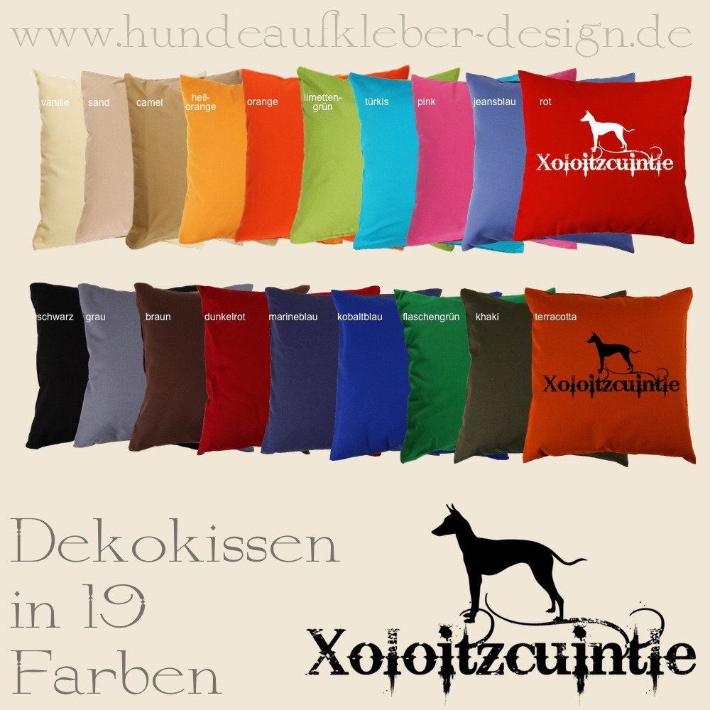 Hundekissen Xoloitzcuintle Druck