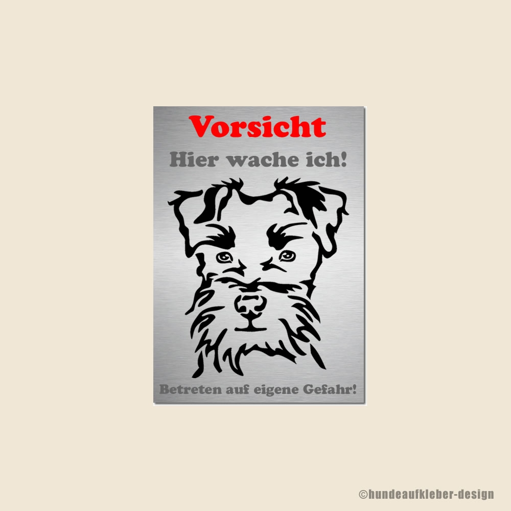 Zwergschnauzer Hunde Warnschild